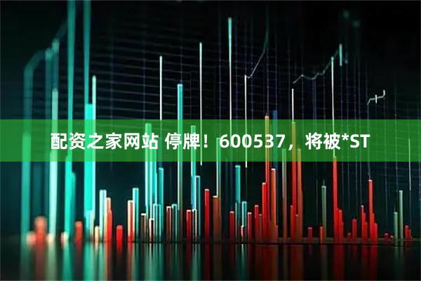 配资之家网站 停牌！600537，将被*ST